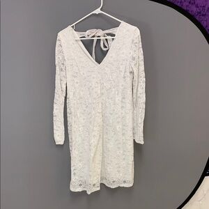 Elegant White Lace Dress